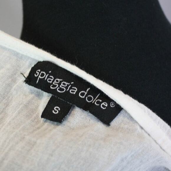 Spiaggia Dolce Cover Up Top Beaded Sequin Beach Resort Summer Size M - Picture 6 of 6